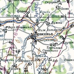 Понизовье на карте