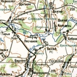 Белая на карте