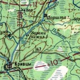 Кривцы на карте