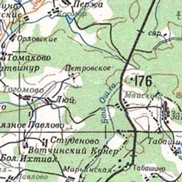 Толстоухово на карте