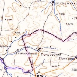 Хлеборобный на карте