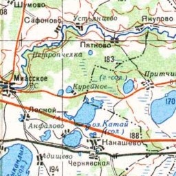Пятково на карте