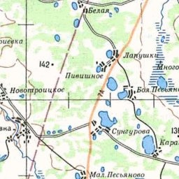 Белая на карте