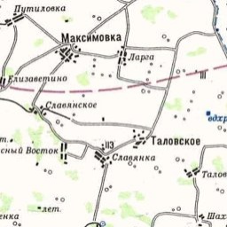Славянское на карте