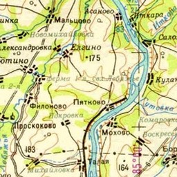 Пятково на карте